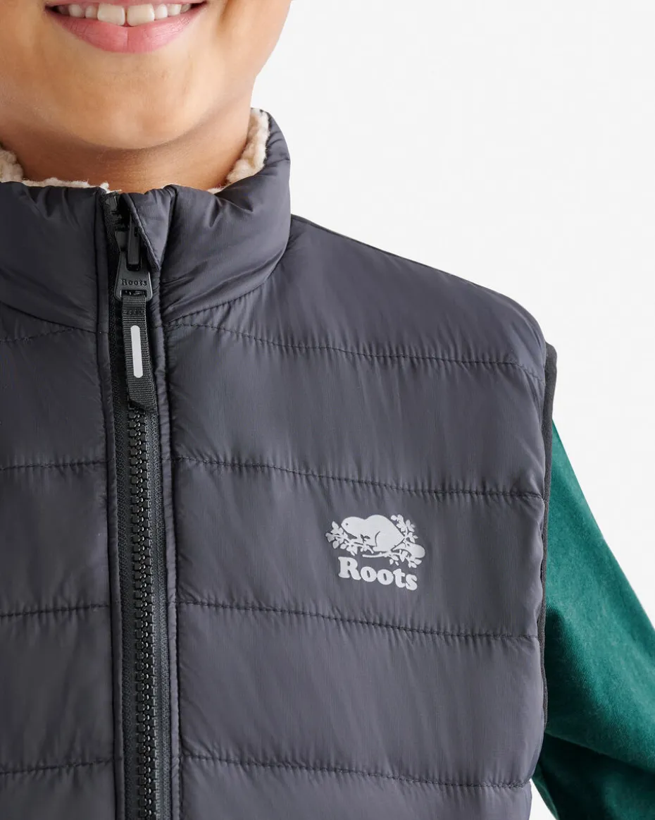 Kids Roots Reversible Puffer Vest