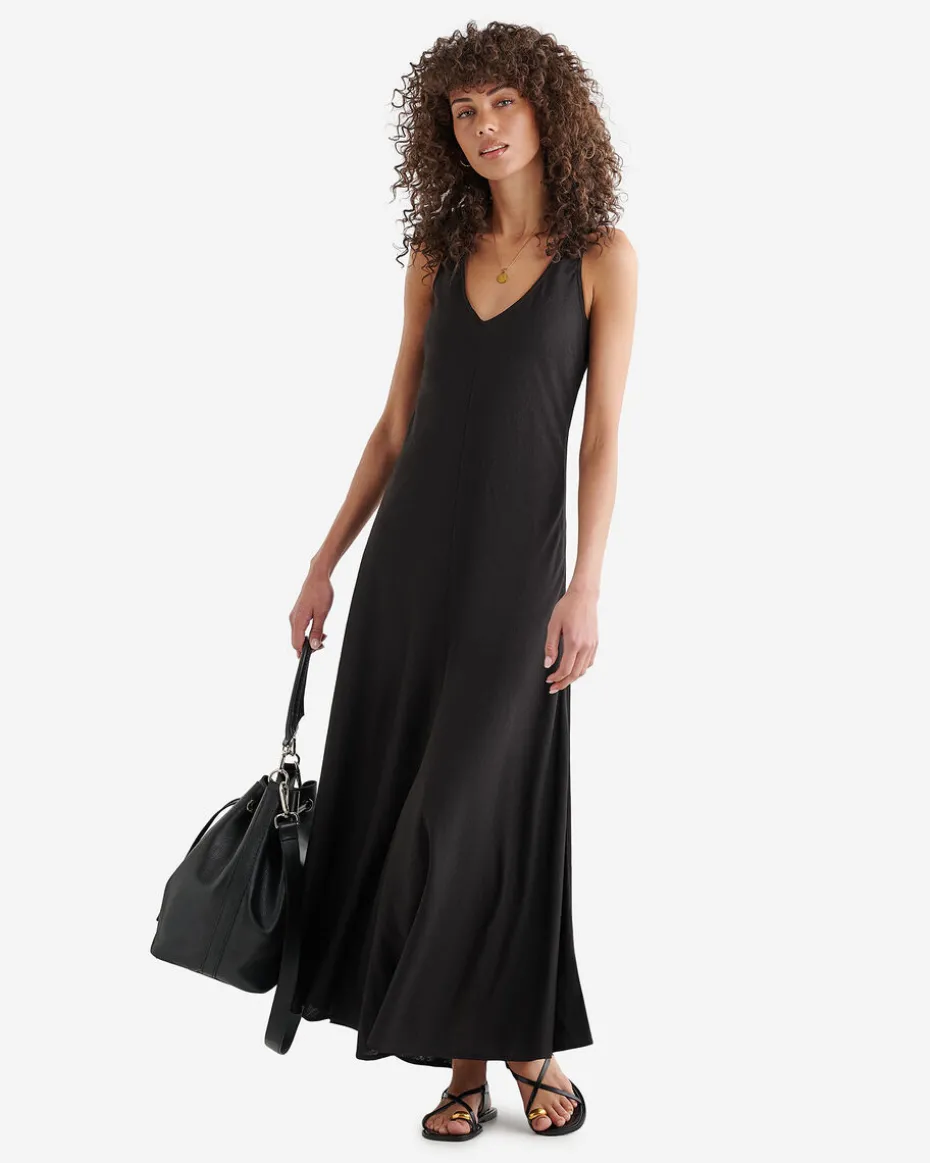 Linen V-Neck Dress