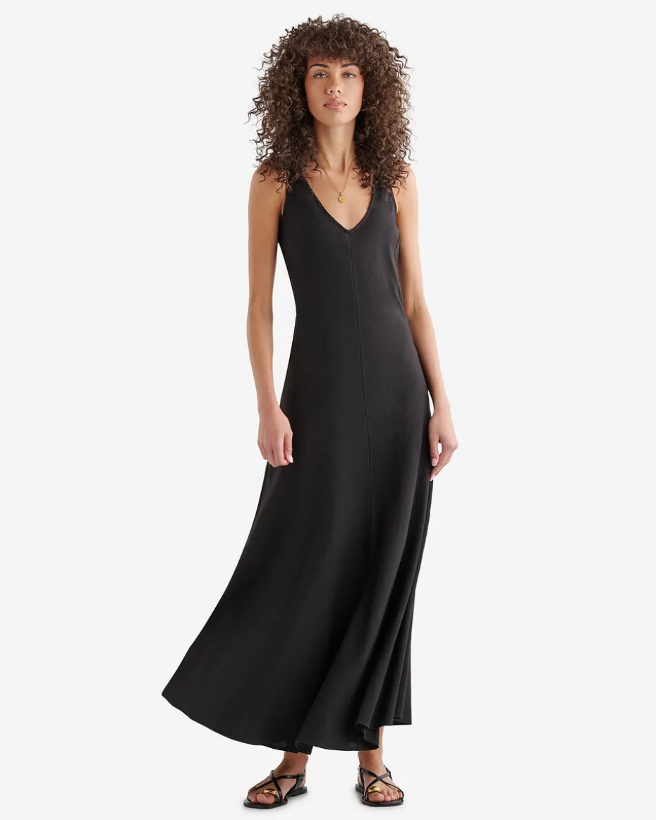 Linen V-Neck Dress