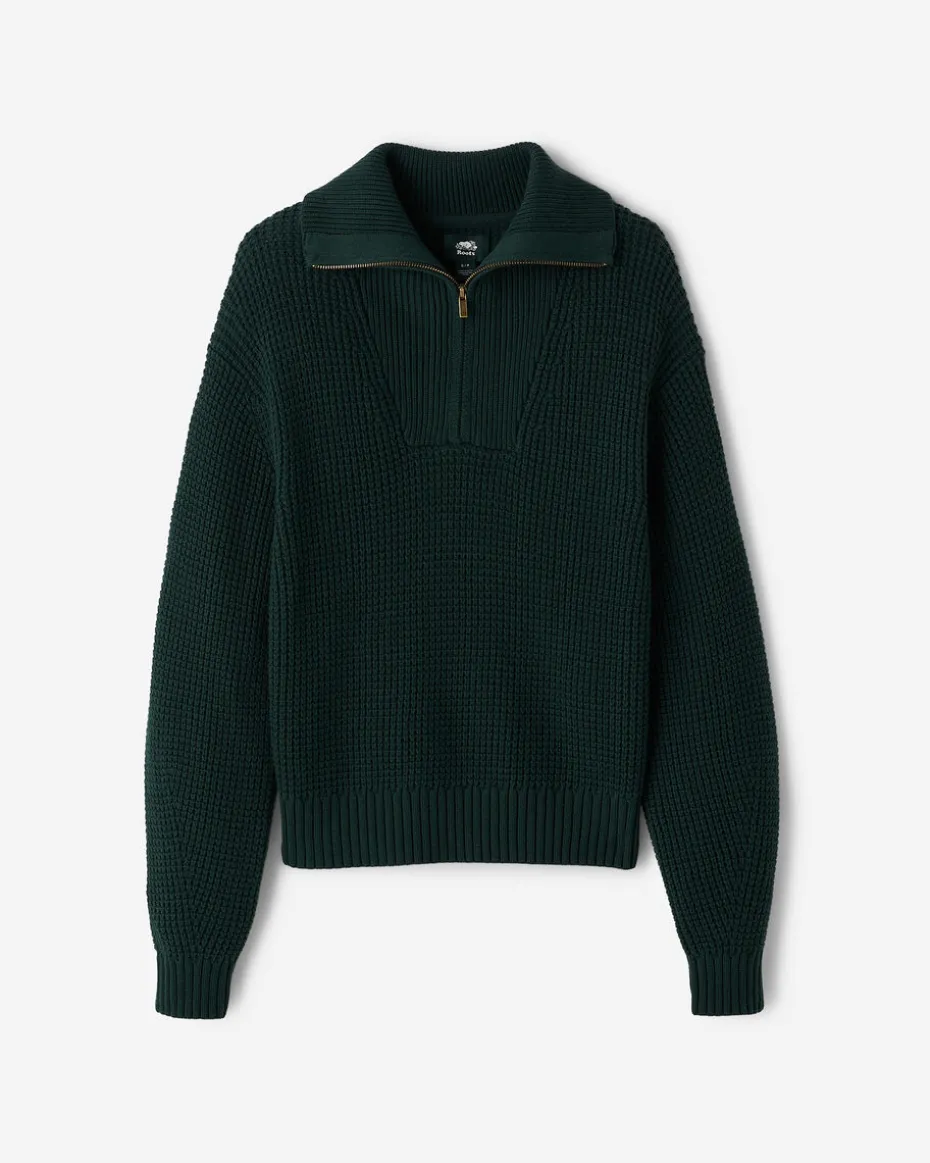 Niagara Waffle Half Zip Sweater