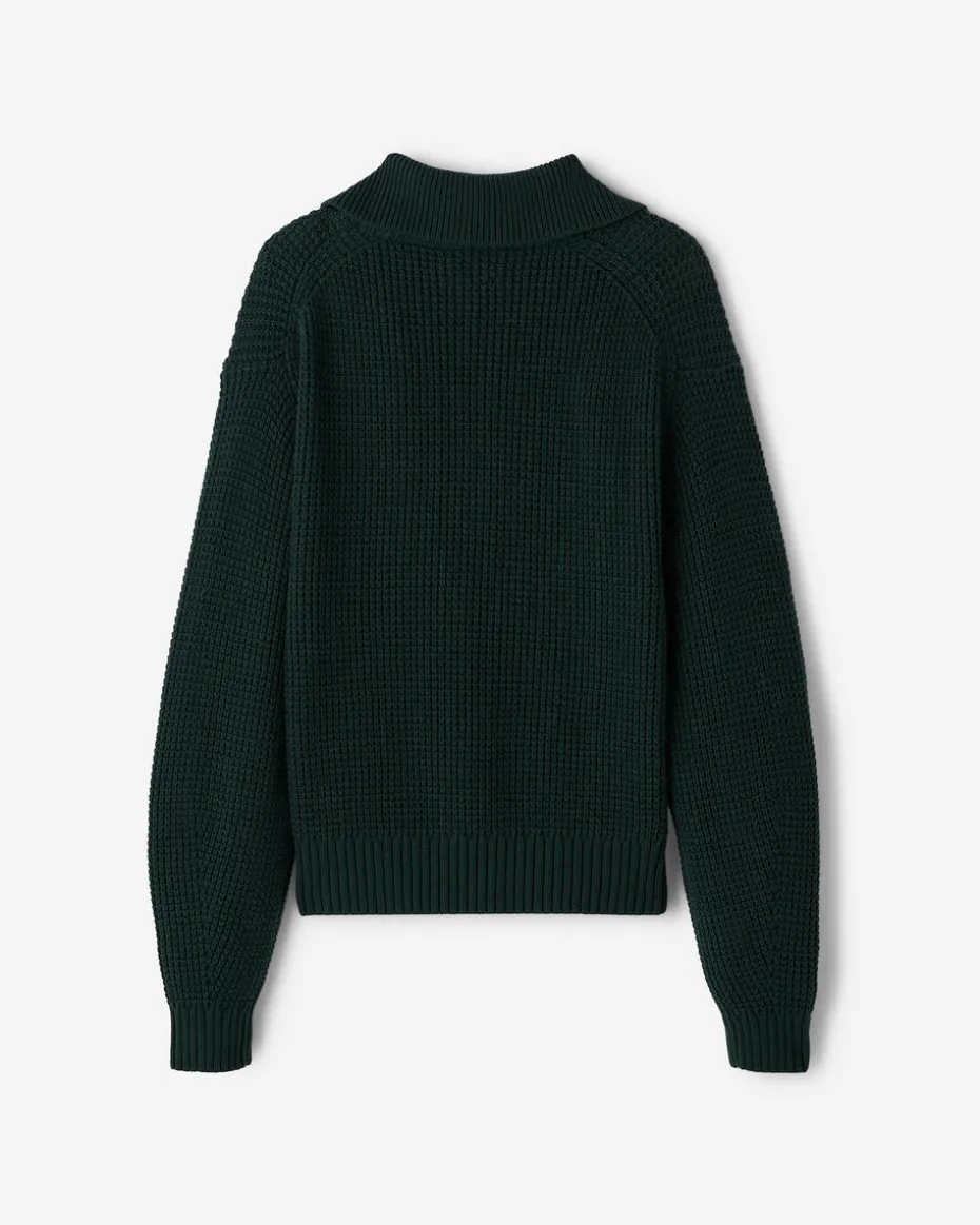 Niagara Waffle Half Zip Sweater