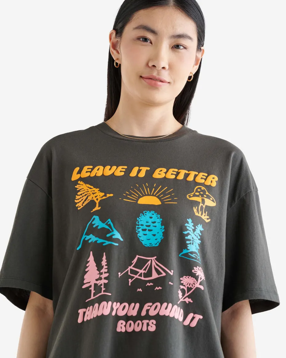 Womens Positive Vibes Relaxed T-shirt